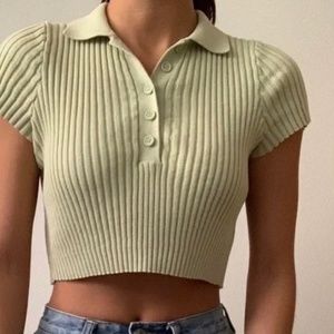 Brandy Melville Bridget Cropped Sweater Top